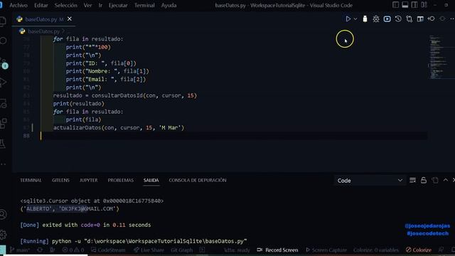 07 Actualizar datos en tabla Sqlite con Python смотреть онлайн