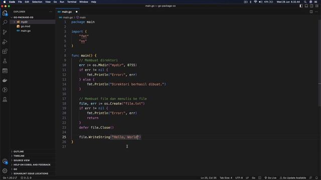 Golang Package - 1 - Package OS