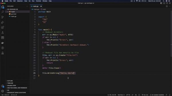 Golang Package - 1 - Package OS
