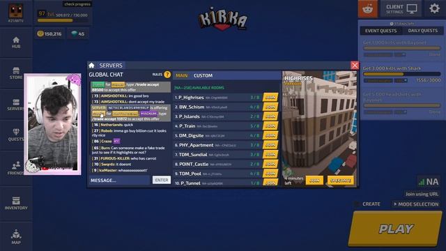 No More Scamming?! Knife Only Mode?! Awesome Kirka.io Update! смотреть онлайн