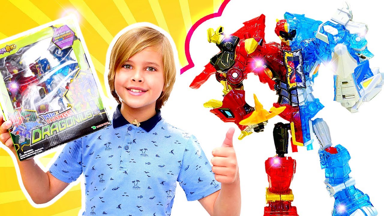 Игры с трансформерами. Роботы Драгониус и Тиранус против злых кукол! Трансформеры Супер 10 смотреть онлайн