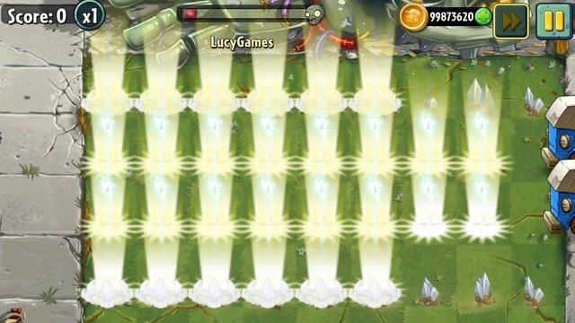 PvZ 2 Challenge - 16 Peashooter and Other Plants Same Power Up Vs Zomboni Zombie Level 20 смотреть онлайн