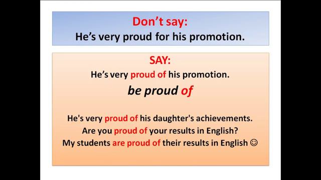 Урок 7:  Proud For или Proud Of?