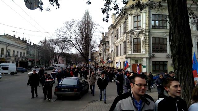 23 февраля. Одесса. Шествие на Аллею Славы смотреть онлайн