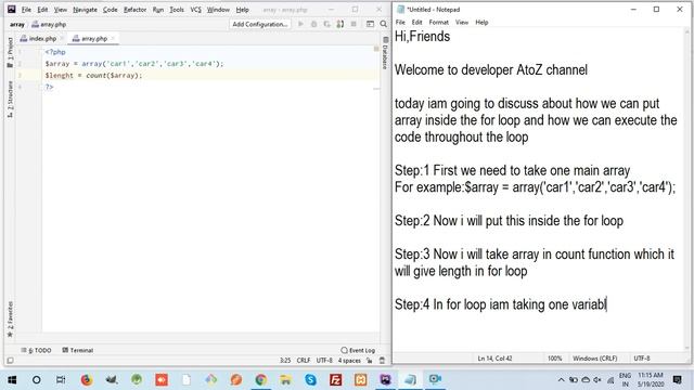 How to use for loop with array in php смотреть онлайн