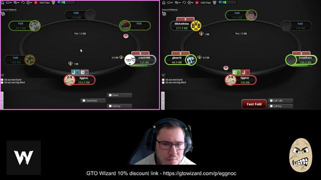 How to crush micro-mid stakes poker on PokerStars today using GTO and exploits! Challenge Episode 1 смотреть онлайн