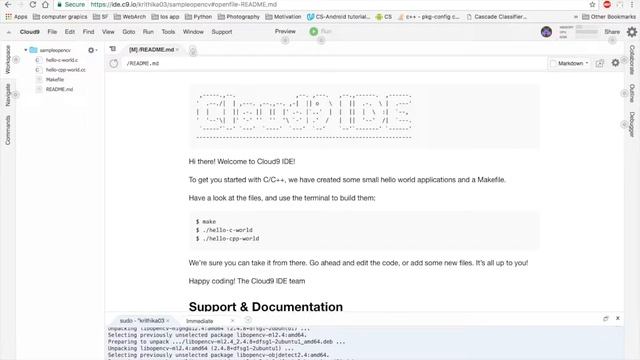 Opencv in Cloud 9 смотреть онлайн