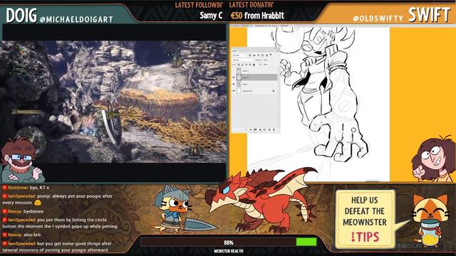Monster Hunter World + Hunter & Palico Art Commissions 03 смотреть онлайн