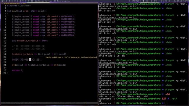 C++ понятный курс для начинающих. #25 Побитовые операторы 2. Битовые маски. Bitwise operators 2. смотреть онлайн