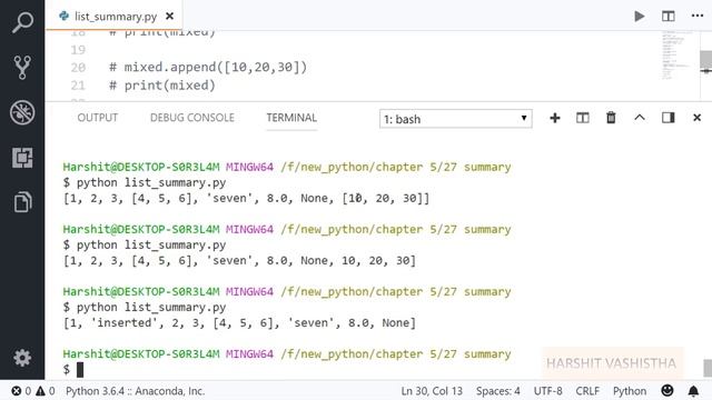 Chapter 5 Summary : Python tutorial 108 смотреть онлайн