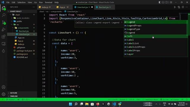 How to make Charts in react js | with recharts смотреть онлайн