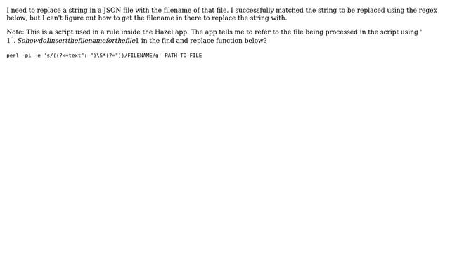 Perl replace string inside file with the filename? смотреть онлайн