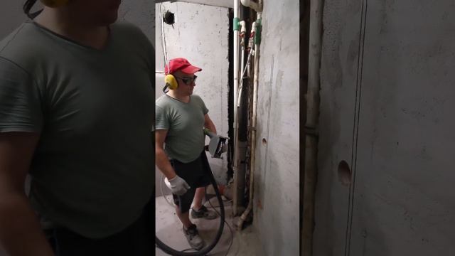 Штробы без пыли под кабель в гофре. смотреть онлайн