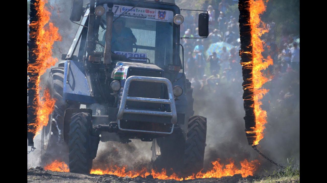 Лучшие моменты на тракторных гонках Бизон-Трек-Шоу 2015 смотреть онлайн