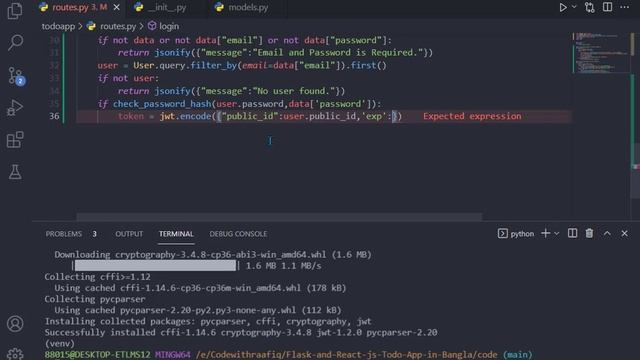 Flask and React js in Bangla(বাংলা)||Part-2||Flask JWT Authentication API смотреть онлайн