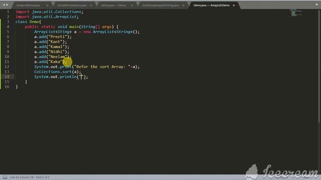 How we can sort String without using any logic while just use to reserved words in java (HINDI) смотреть онлайн
