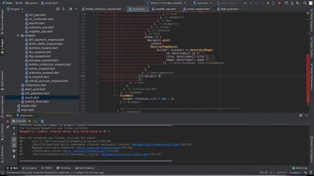 FIX Flutter RangeError (index): Invalid Value: Only valid value is 0: 1 | Not in range | empty: смотреть онлайн