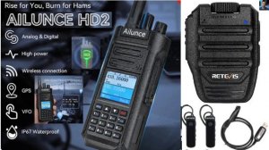 NEW - AILUNCE HD2 DMR U/VHF Radio &  Bluetooth Rugged Mic USB «C»