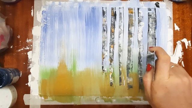 Как нарисовать березовую рощу. Как нарисовать осень в лесу. Рисуем осенний пейзаж легко. смотреть онлайн