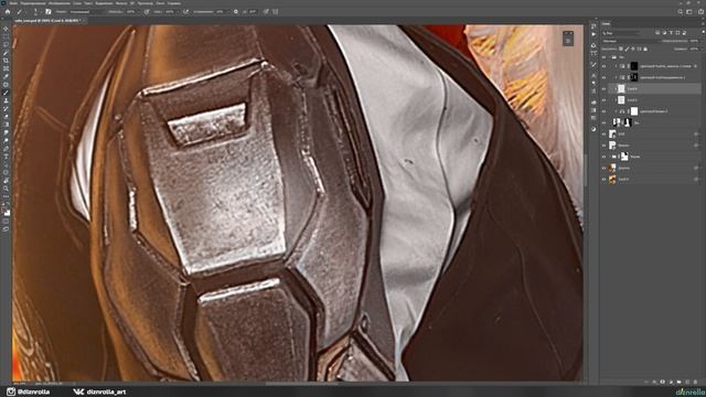 ?Обработка фото в фотошоп?Ashe from Overwatch. Speed art Photoshop смотреть онлайн