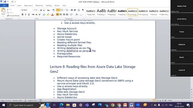 01 Data Engineering With ADF & ADB Demo Part 01-Apr 10th, 2023 | Bhaskar Jogi | Go Online Trainings смотреть онлайн