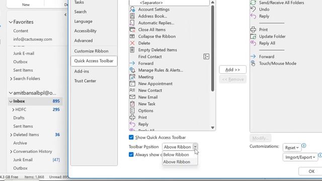 How to Show and Hide Quick Access Toolbar in Outlook? [2 Methods] смотреть онлайн