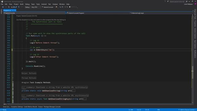 C# Tasks Async Await смотреть онлайн