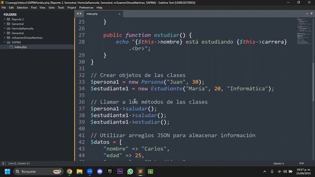 Herencia, Encapsulamiento Protegido, Agregación, Arreglos JSON y Cookies. Dimas Martínez 5APRM смотреть онлайн