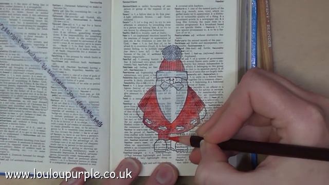 Dictionary Art Journal Page, Father Christmas. смотреть онлайн
