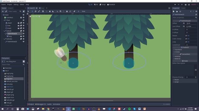YSort and Pathfollow2D - Godot 3.2 Tutorial смотреть онлайн