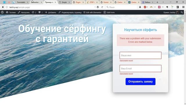 Форма обратной связи для Elementor смотреть онлайн