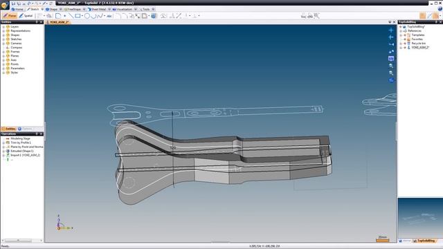 Import dxf/dwg and create a part in TopSolid 7 смотреть онлайн