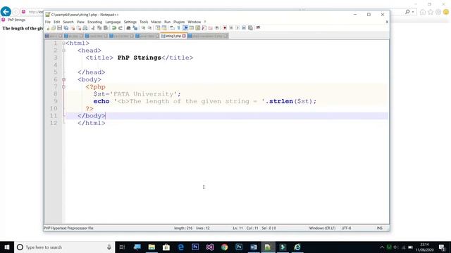 PHP Tutorial-03-Strings-Beginners Guide with WAMP смотреть онлайн