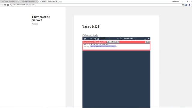 Solving Message: file origin does not match viewer's in PDF Viewer for WordPress смотреть онлайн