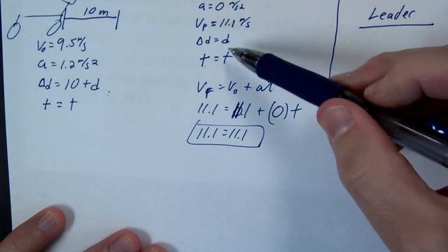 Kinematics - 2 Equations - 2 Unknowns