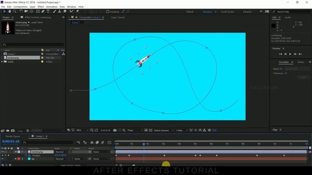 Motion Sketch / Objects following path - After Effects tutorial смотреть онлайн