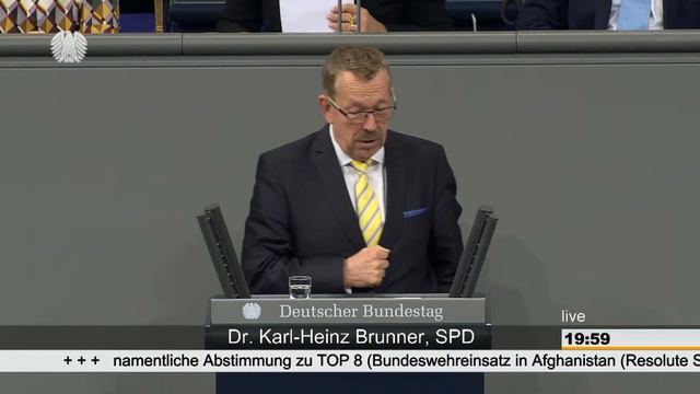 Karl-Heinz Brunner: Bundeswehreinsatz in Afghanistan (Resolute Support) [Bundestag 22.03.2018] смотреть онлайн