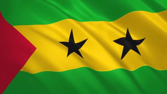 Развевающийся флаг Сан-Томе и Принсипи / Waving Flag of Sao Tome and Principe смотреть онлайн