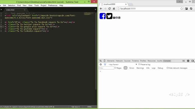 html5 css3 - font social icons - font awesome смотреть онлайн