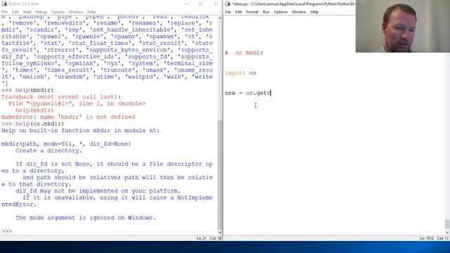Python Basics Os Mkdir Method смотреть онлайн