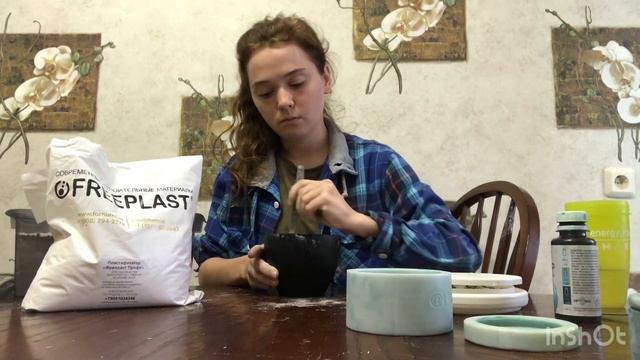 Мастер класс. Кашпо из гипса. Мрамор из гипса смотреть онлайн