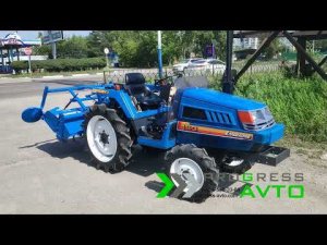 Видео японского минитрактора ISEKI TU180 с почвенной фрезой в комплекте. 18 л.с. трёхцилиндровый