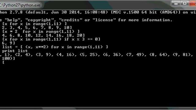 Python List Comprehensions смотреть онлайн