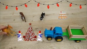 Синий трактор по полям  Новогодний подарок.mp4