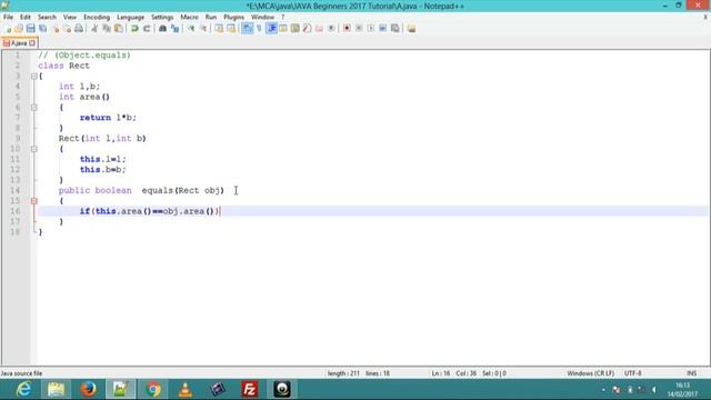object equals method in java example смотреть онлайн