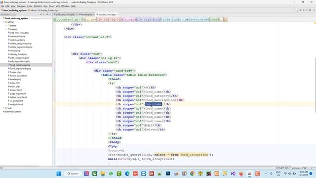how to display added food in admin side in food ordering system in php смотреть онлайн