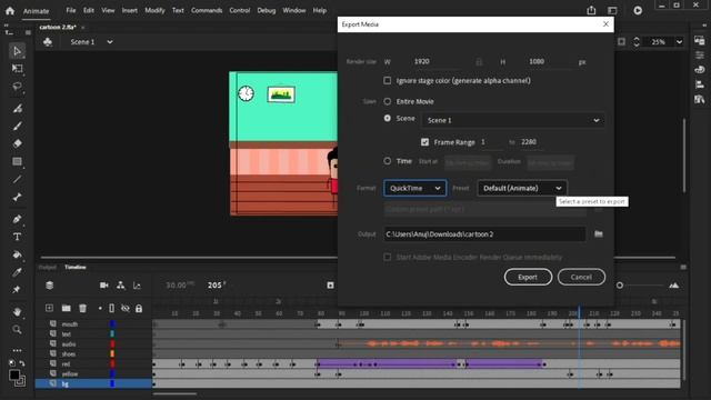 how to export animation in adobe animate | how to export video in animate cc смотреть онлайн