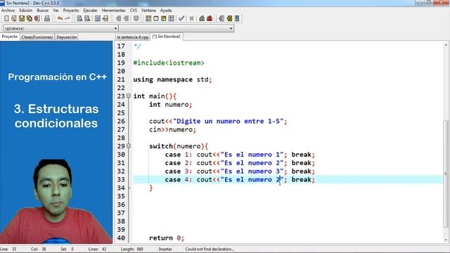 12. Programación en C++ || Condicionales || La sentencia switch смотреть онлайн