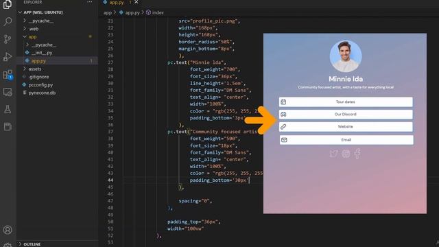 Pynecone: Build a Linktree Clone using Python смотреть онлайн