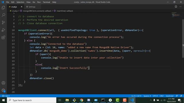 Basics of MongoDB with Nodejs (CRUD Operations) смотреть онлайн